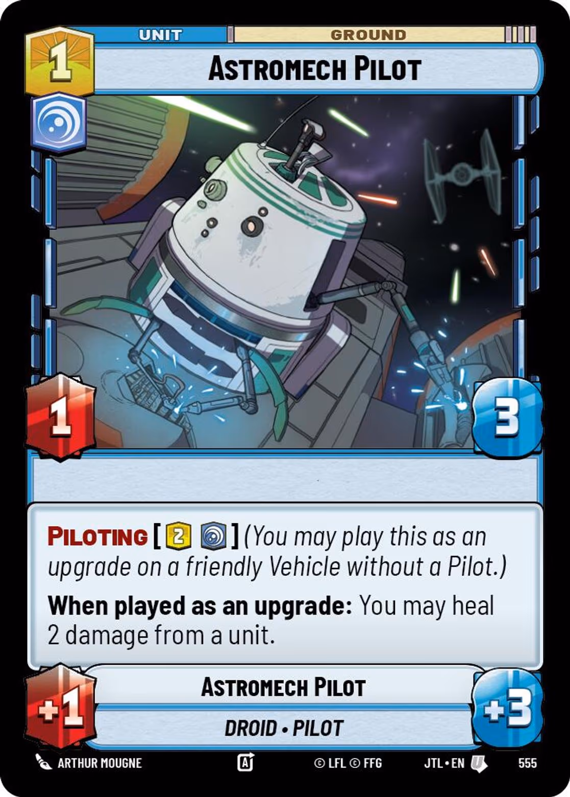 Astromech Pilot JTL-555 Foil Star Wars Unlimited card