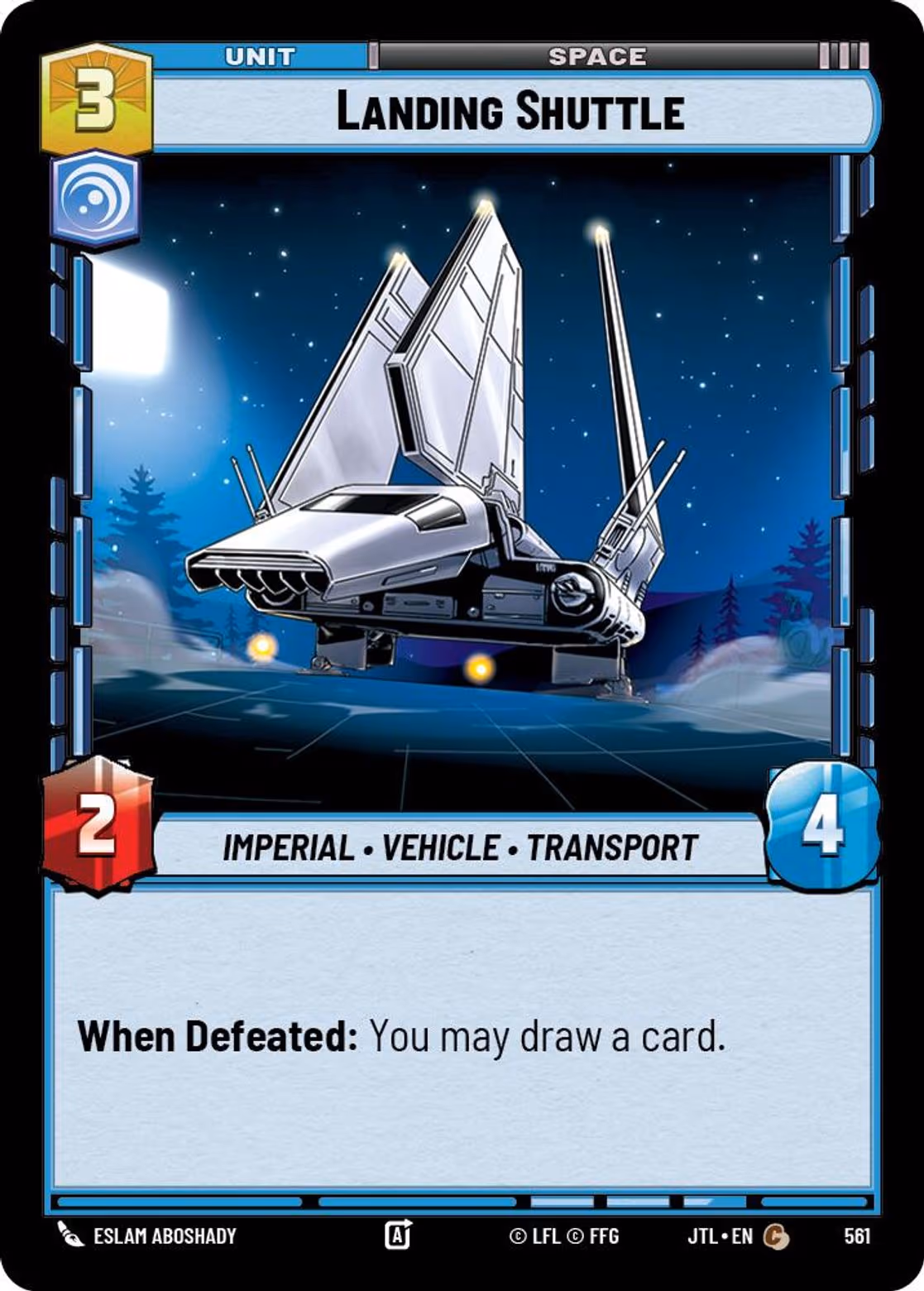 Landing Shuttle JTL-561 Foil Star Wars Unlimited card