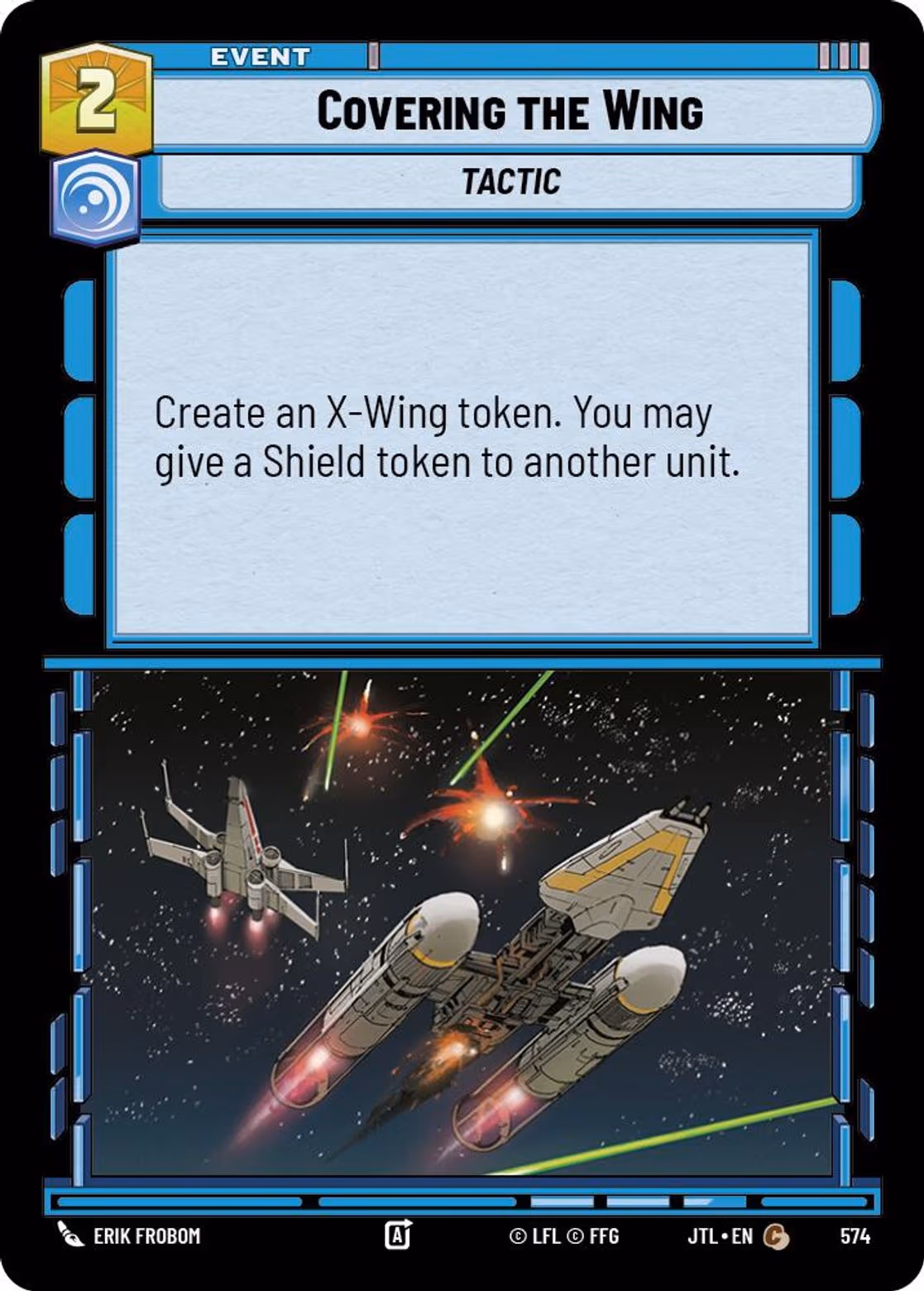 Covering the Wing JTL-574 Foil Star Wars Unlimited card