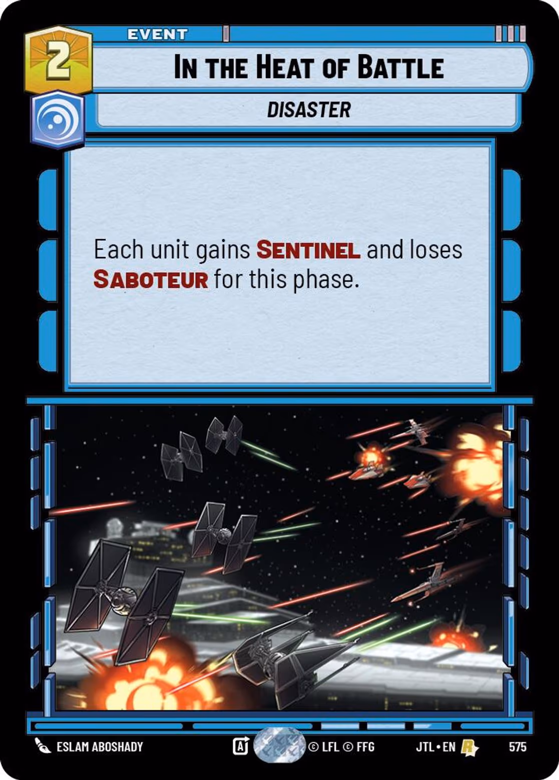 In the Heat of Battle JTL-575 Foil Star Wars Unlimited card