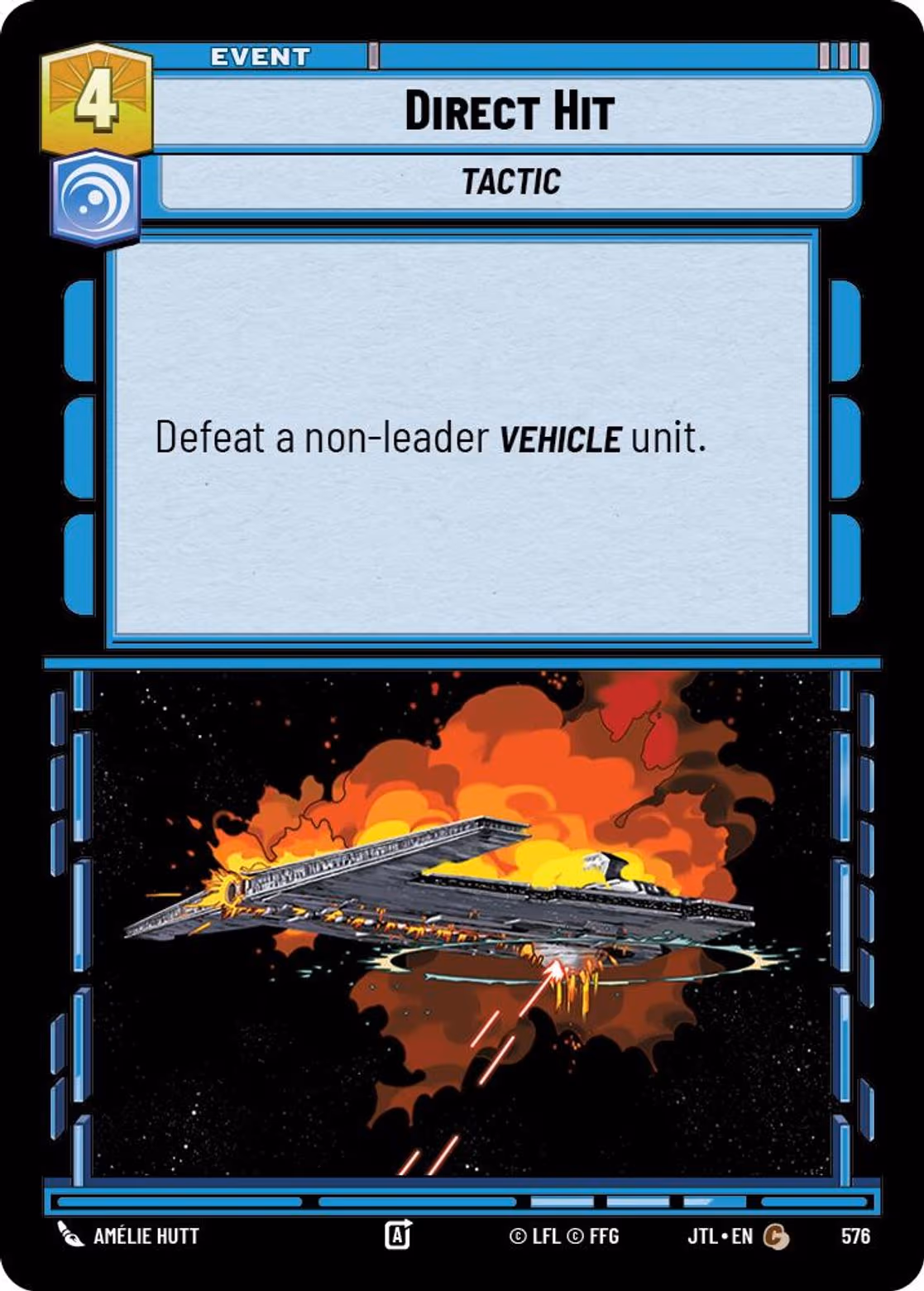 Direct Hit JTL-576 Foil Star Wars Unlimited card