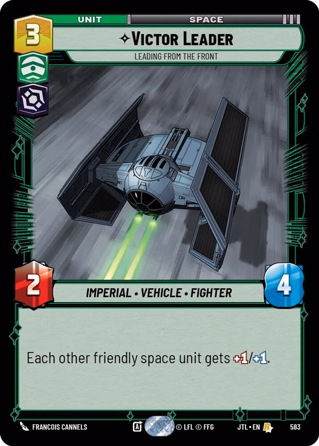 Victor Leader - Leading From the Front JTL-583 Foil Star Wars Unlimited card