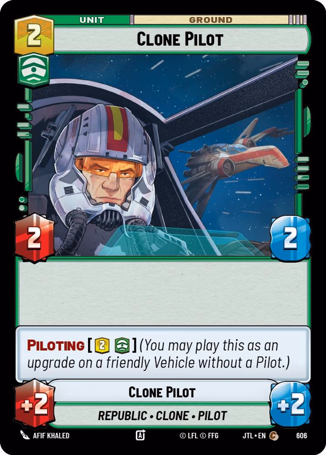 Clone Pilot JTL-606 Foil Star Wars Unlimited card