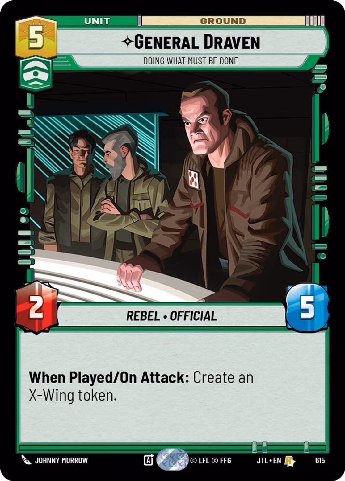 General Draven - Doing What Must Be Done JTL-615 Foil Star Wars Unlimited card
