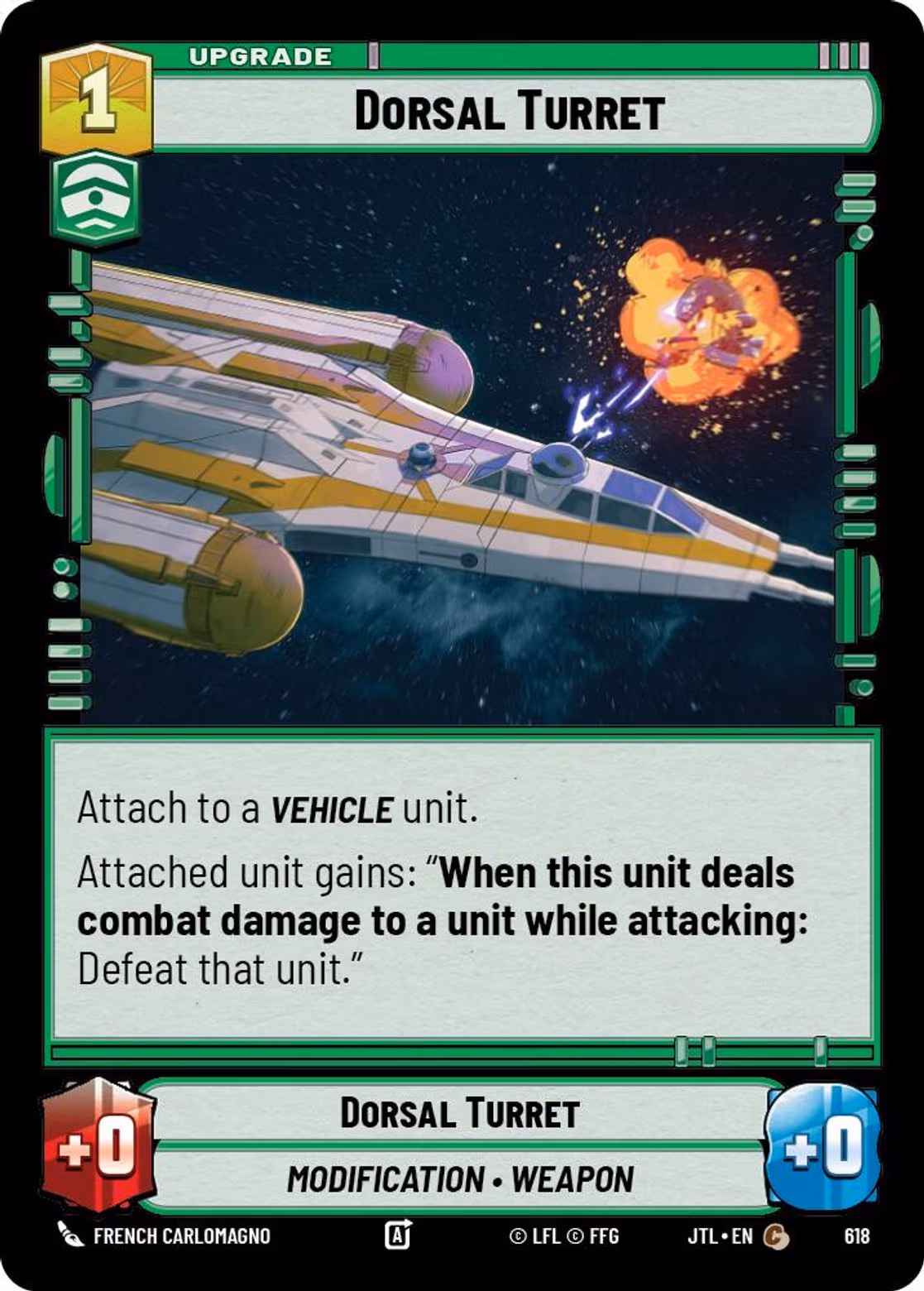 Dorsal Turret JTL-618 Foil Star Wars Unlimited card