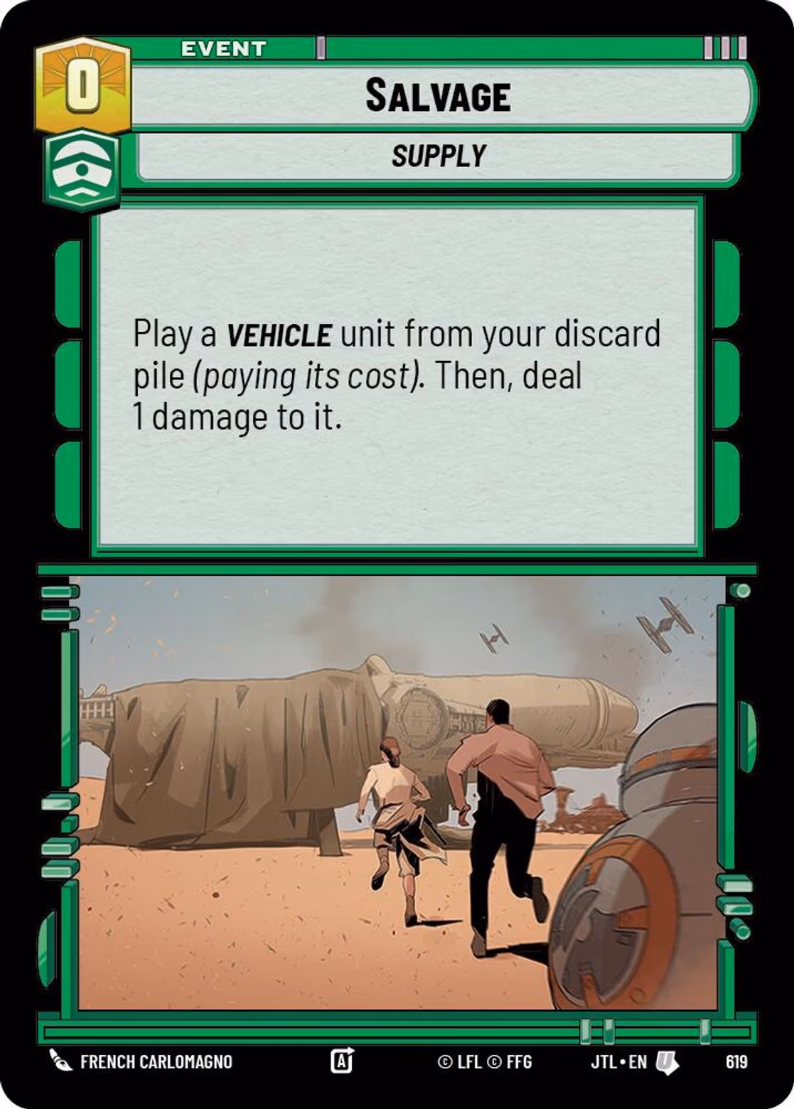 Salvage JTL-619 Foil Star Wars Unlimited card