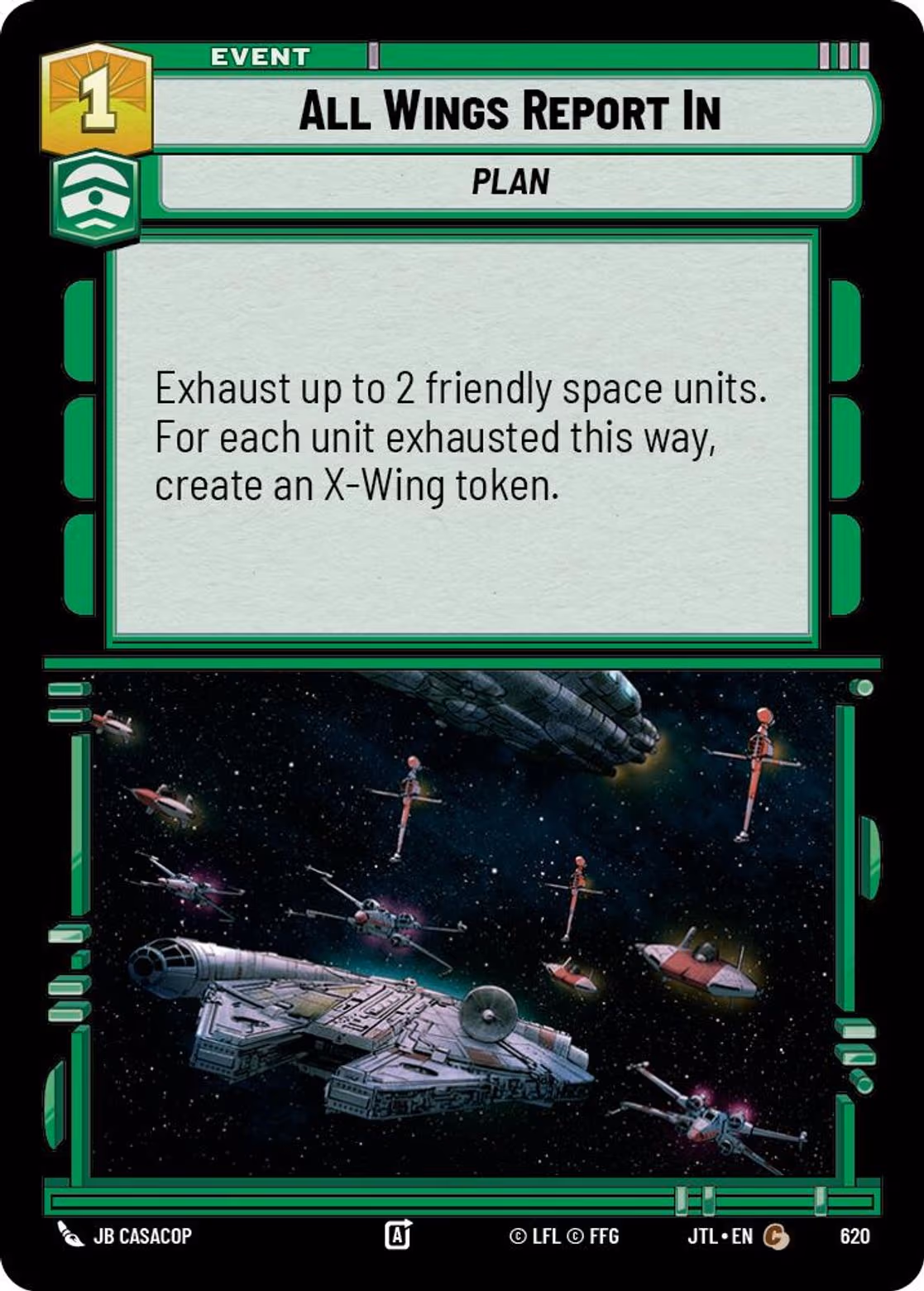 All Wings Report In JTL-620 Foil Star Wars Unlimited card
