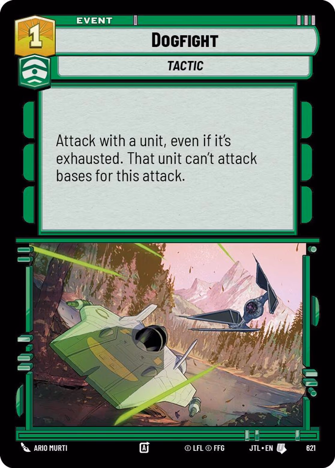 Dogfight JTL-621 Foil Star Wars Unlimited card