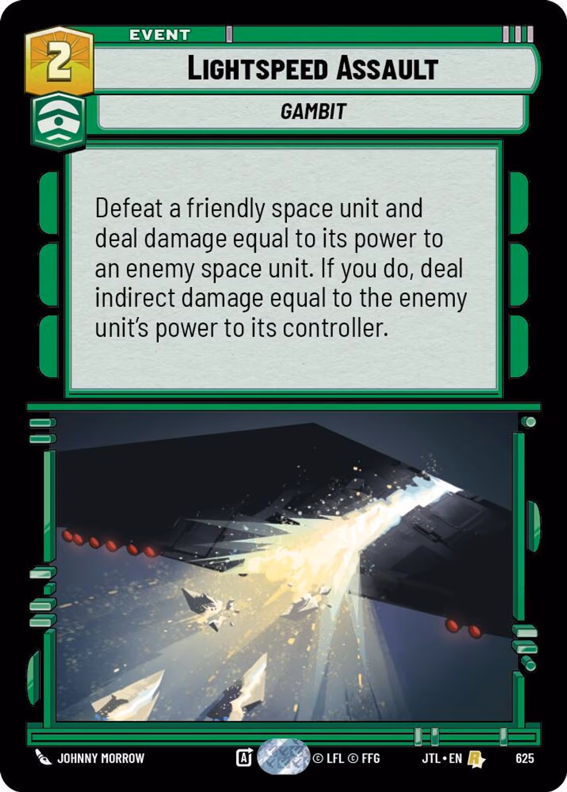 Lightspeed Assault JTL-625 Foil Star Wars Unlimited card