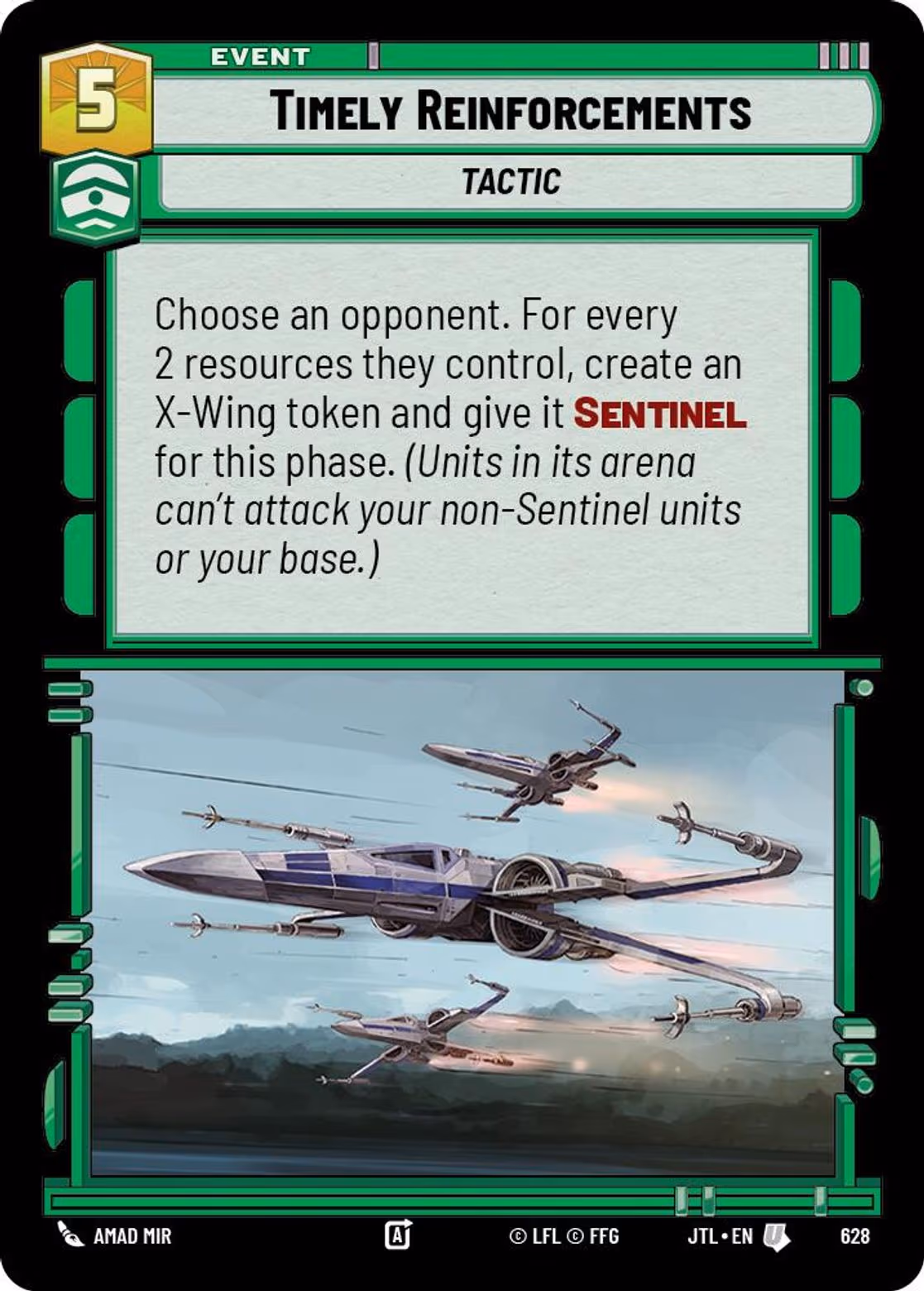 Timely Reinforcements JTL-628 Foil Star Wars Unlimited card