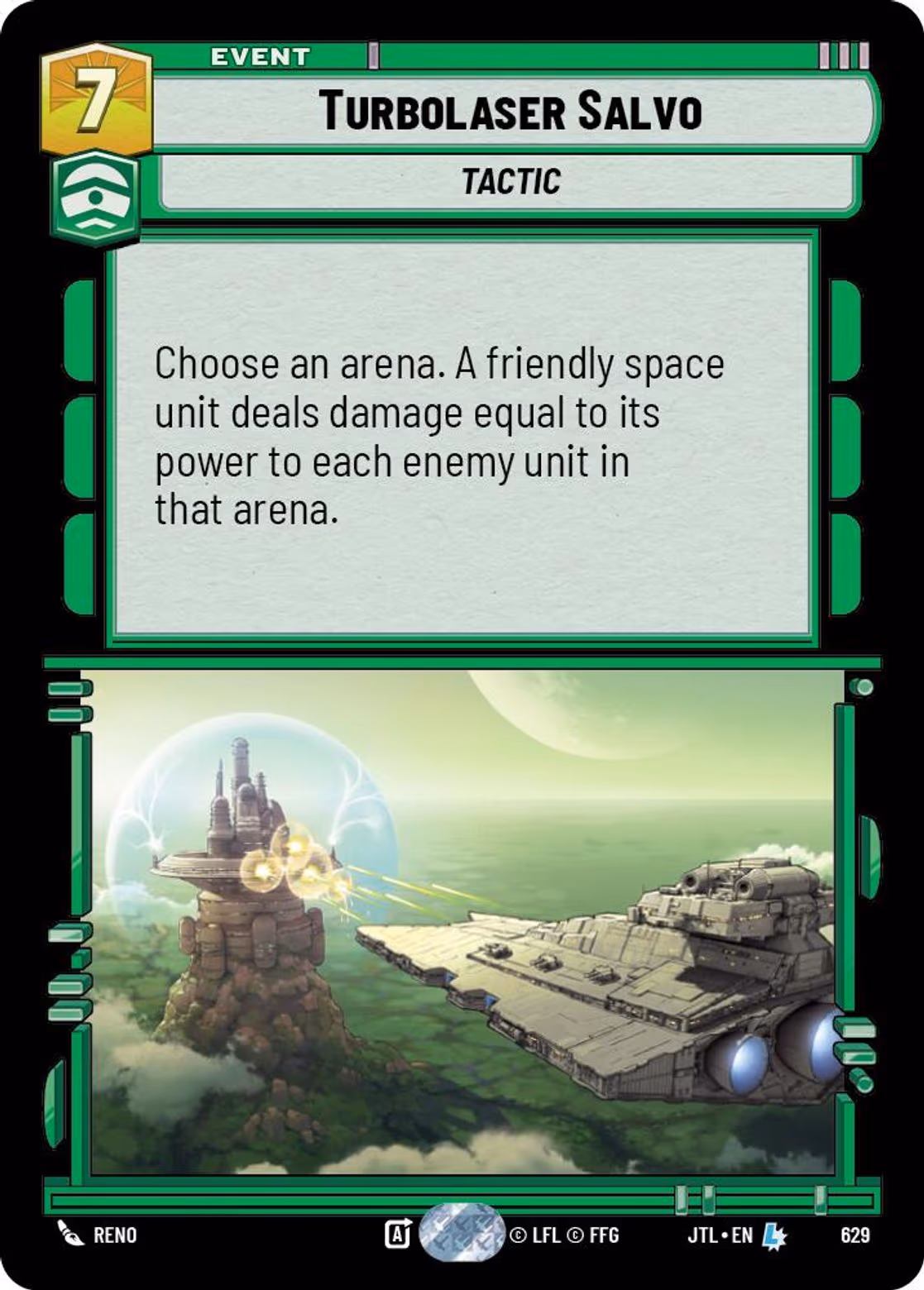 Turbolaser Salvo JTL-629 Foil Star Wars Unlimited card