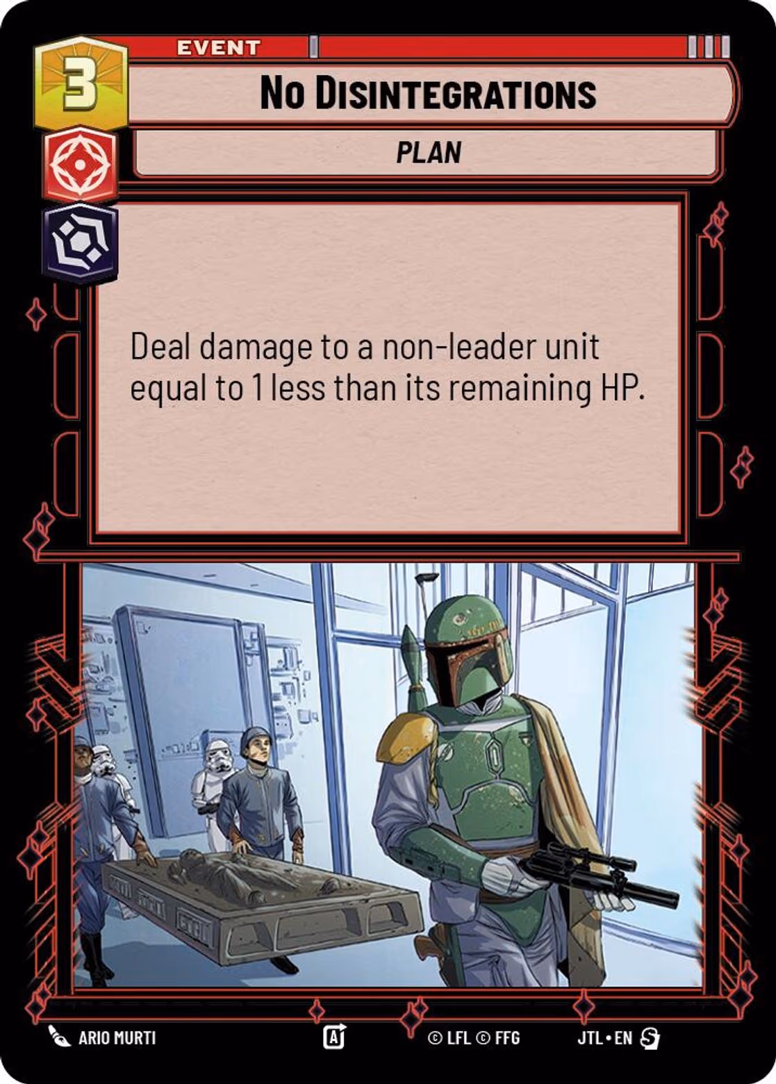 No Disintegrations JTL-642 Foil Star Wars Unlimited card