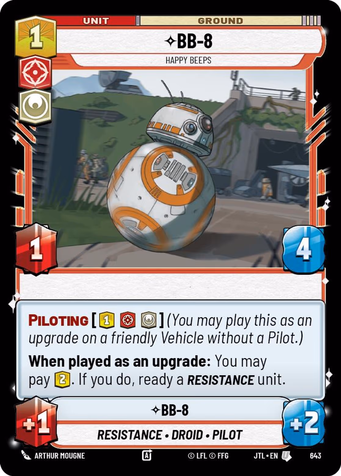 BB-8 - Happy Beeps JTL-643 Foil Star Wars Unlimited card