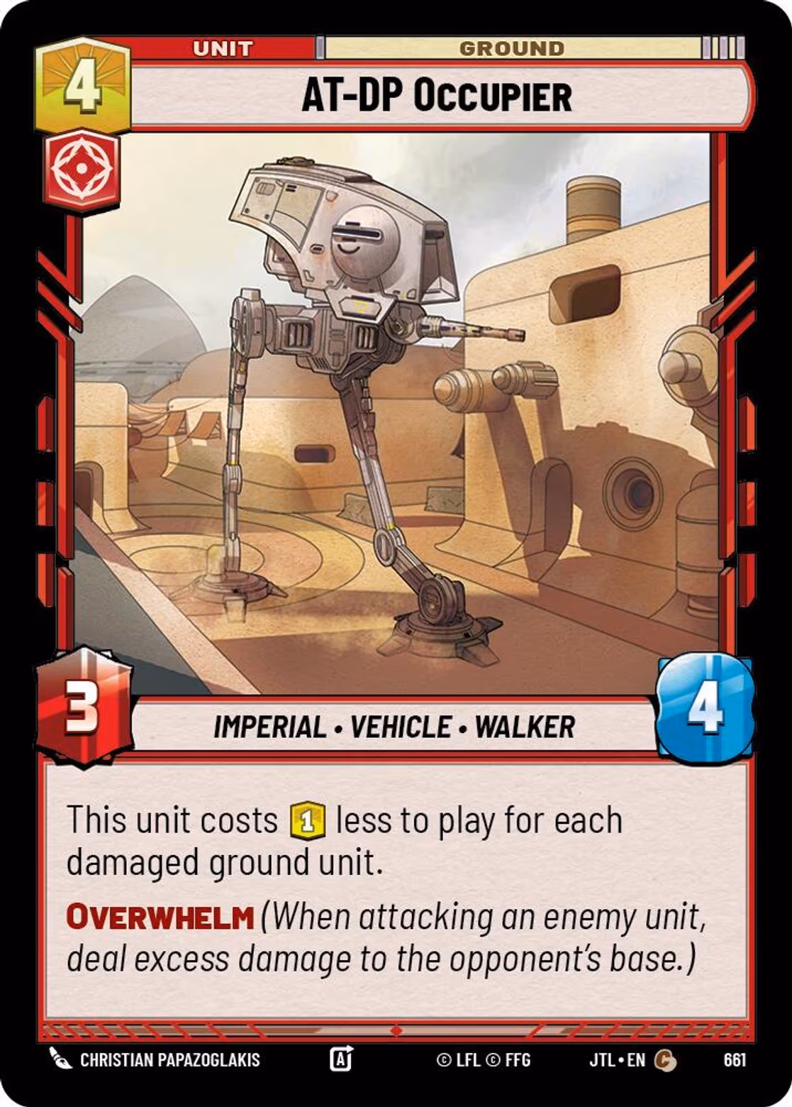 AT-DP Occupier JTL-661 Foil Star Wars Unlimited card