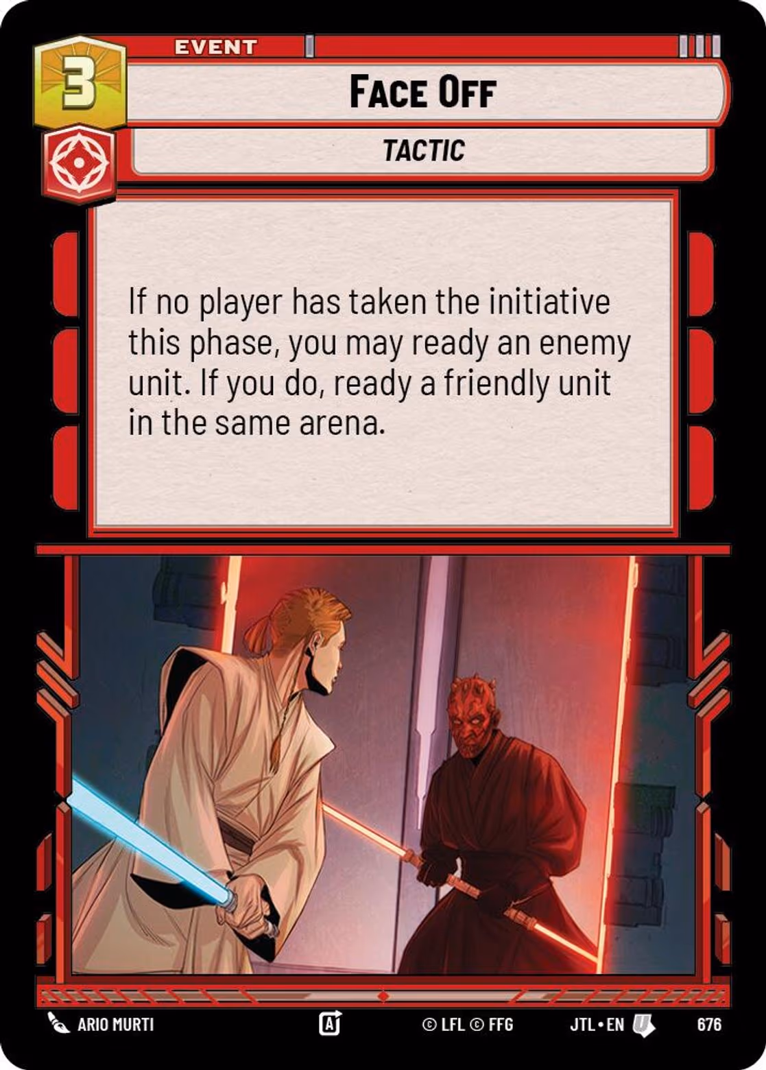 Face Off JTL-676 Foil Star Wars Unlimited card