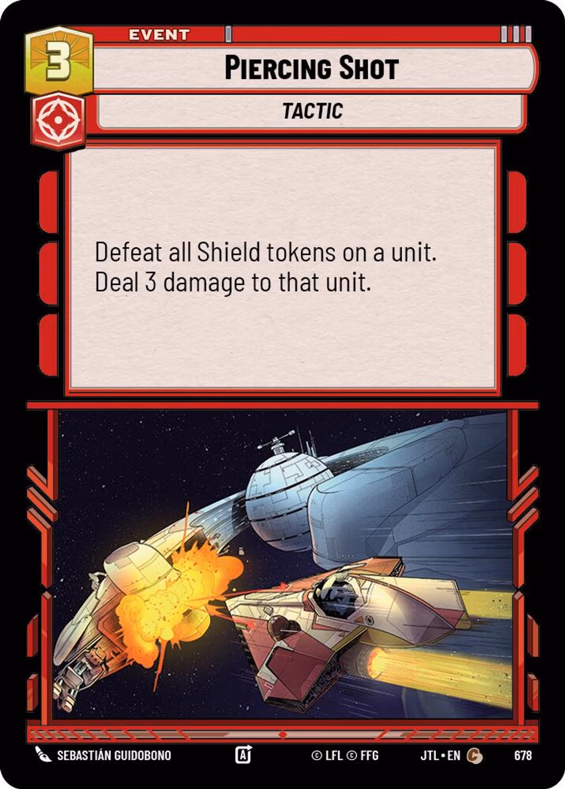 Piercing Shot JTL-678 Foil Star Wars Unlimited card