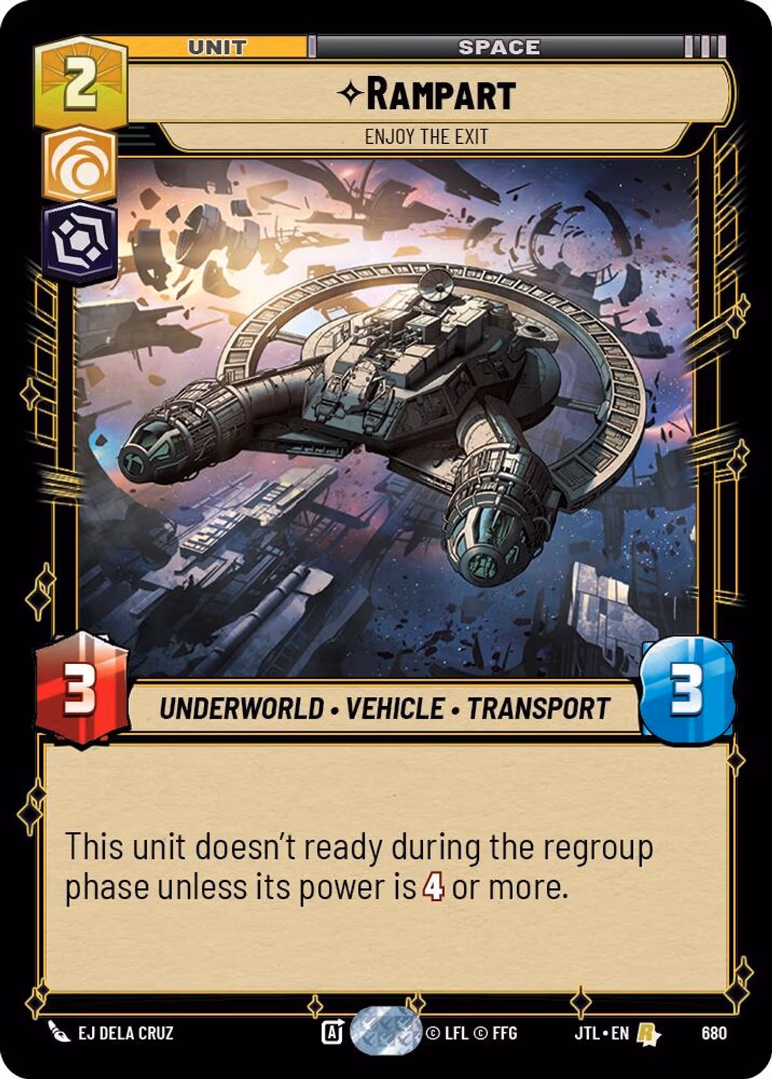 Rampart - Enjoy the Exit JTL-680 Foil Star Wars Unlimited card