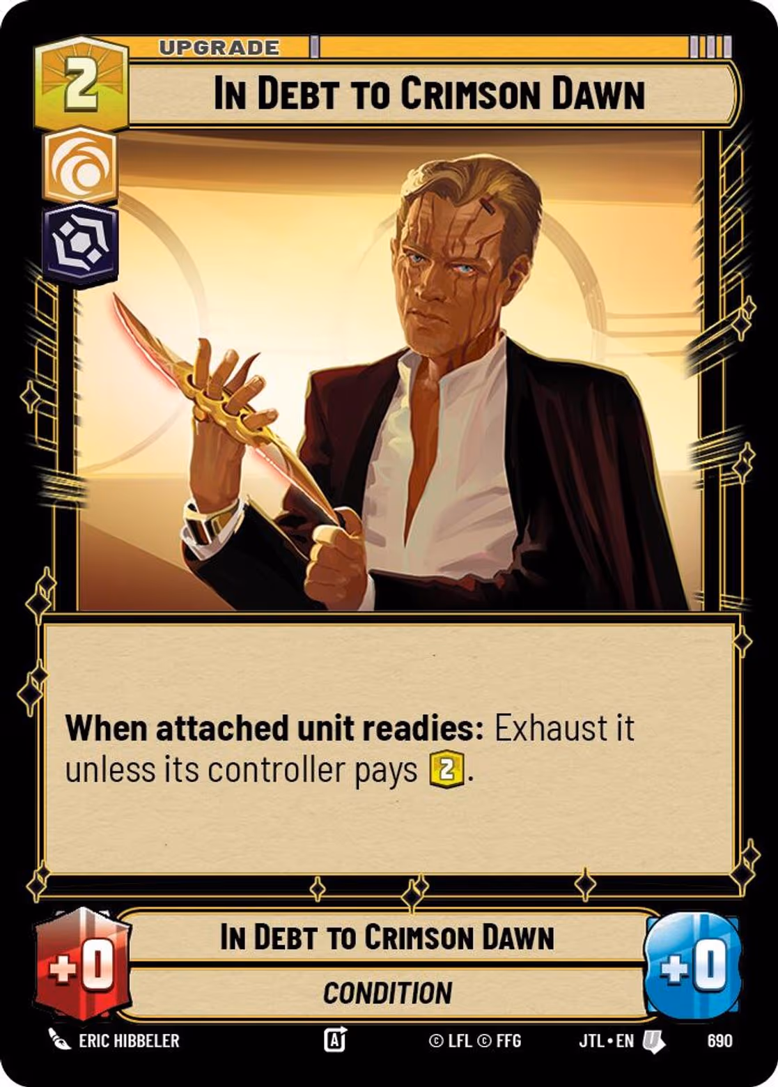 In Debt to Crimson Dawn JTL-690 Foil Star Wars Unlimited card