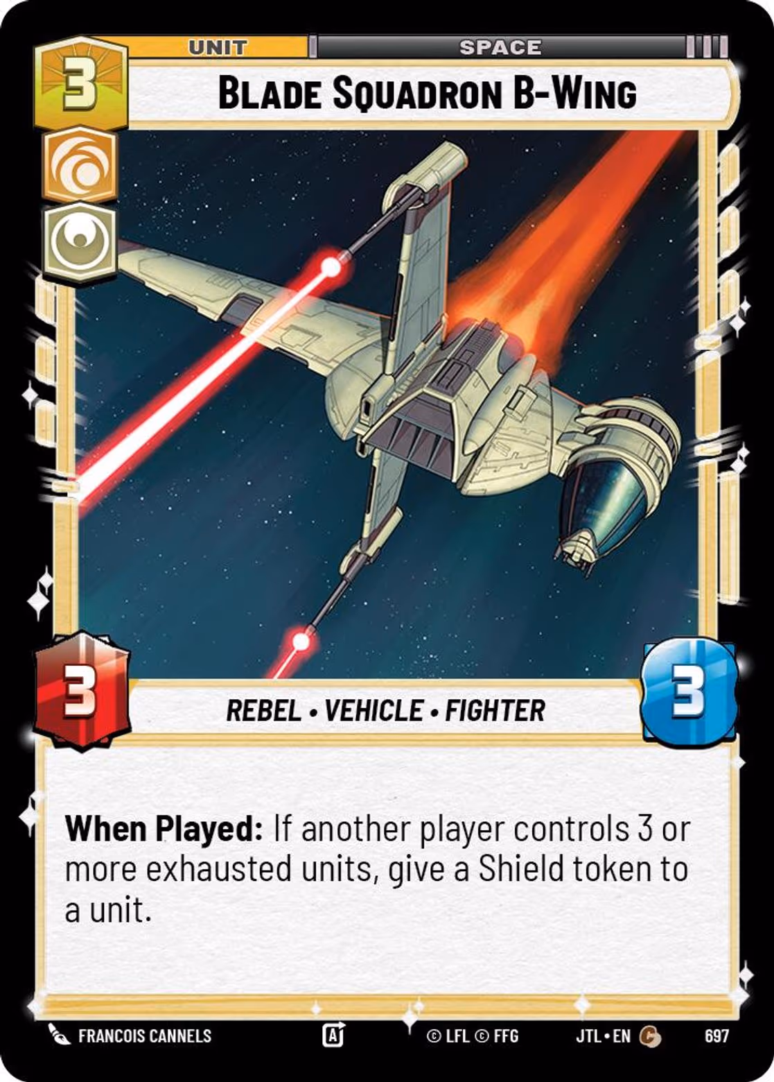 Blade Squadron B-Wing JTL-697 Foil Star Wars Unlimited card