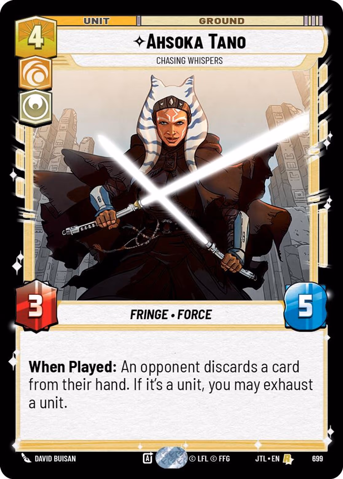 Ahsoka Tano - Chasing Whispers JTL-699 Foil Star Wars Unlimited card