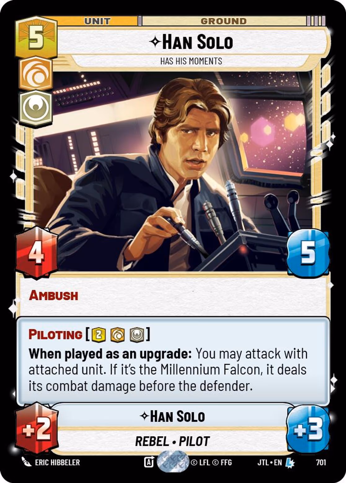 Han Solo - Has His Moments JTL-701 Foil Star Wars Unlimited card