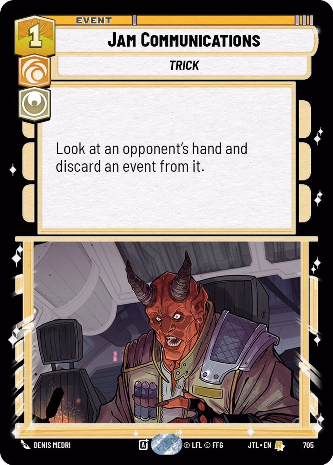 Jam Communications JTL-705 Foil Star Wars Unlimited card