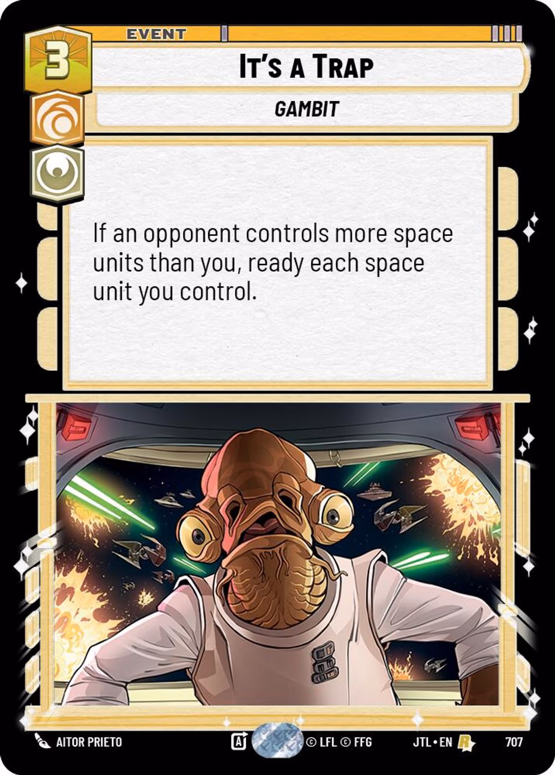 It's a Trap JTL-707 Foil Star Wars Unlimited card