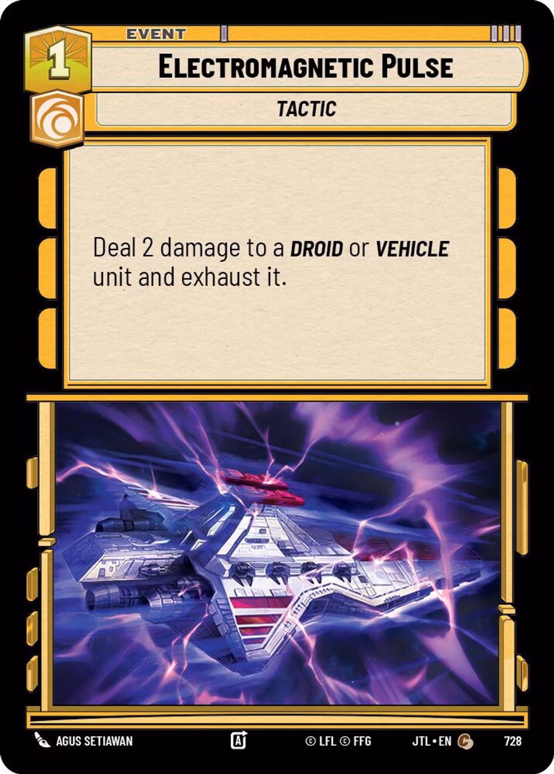 Electromagnetic Pulse JTL-728 Foil Star Wars Unlimited card