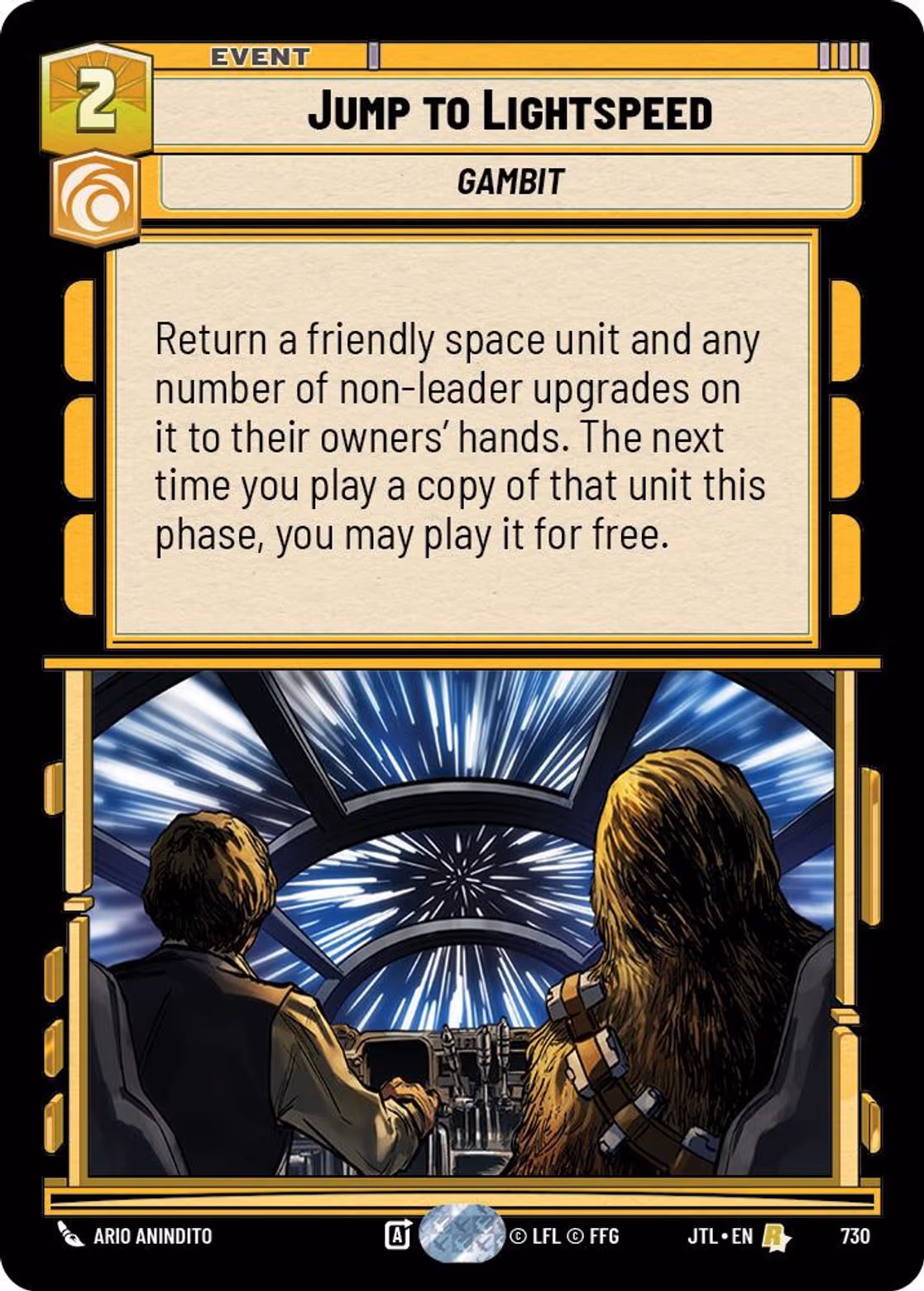 Jump to Lightspeed JTL-730 Foil Star Wars Unlimited card