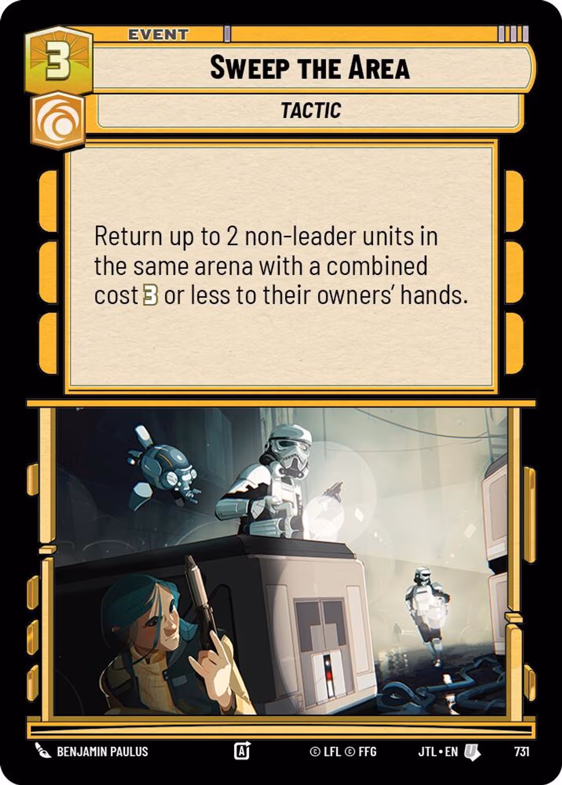 Sweep the Area JTL-731 Foil Star Wars Unlimited card