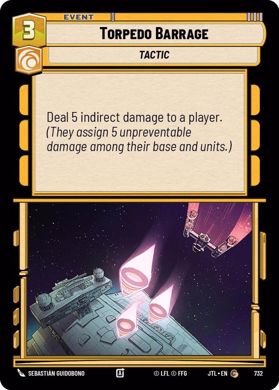 Torpedo Barrage JTL-732 Foil Star Wars Unlimited card