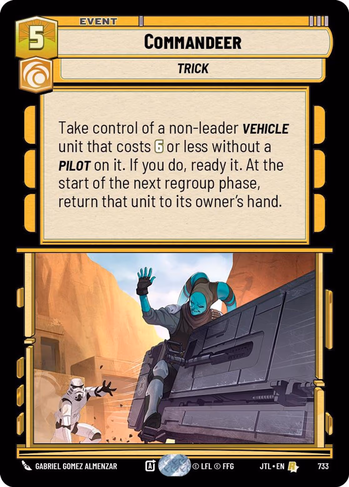 Commandeer JTL-733 Foil Star Wars Unlimited card