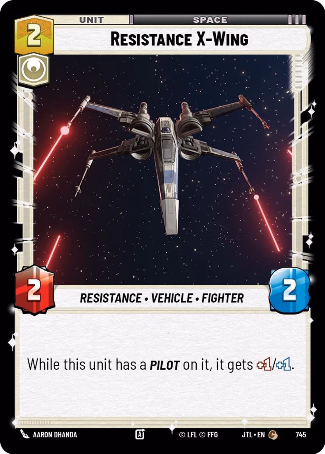 Resistance X-Wing JTL-745 Foil Star Wars Unlimited card