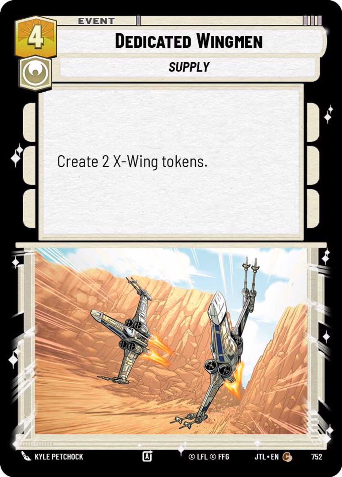 Dedicated Wingmen JTL-752 Foil Star Wars Unlimited card