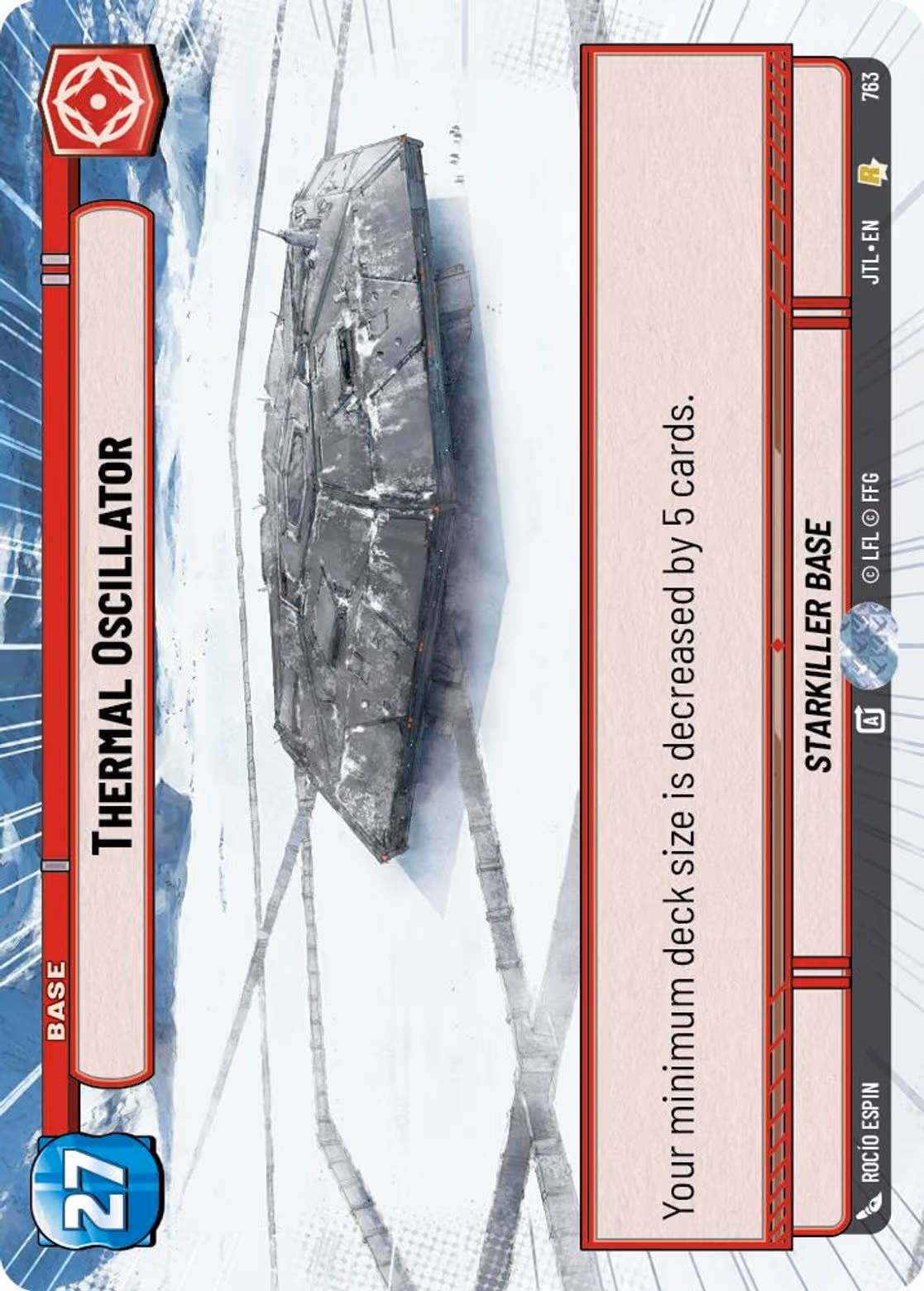 Thermal Oscillator - Starkiller Base JTL-763 Hyperspace Foil Star Wars Unlimited card