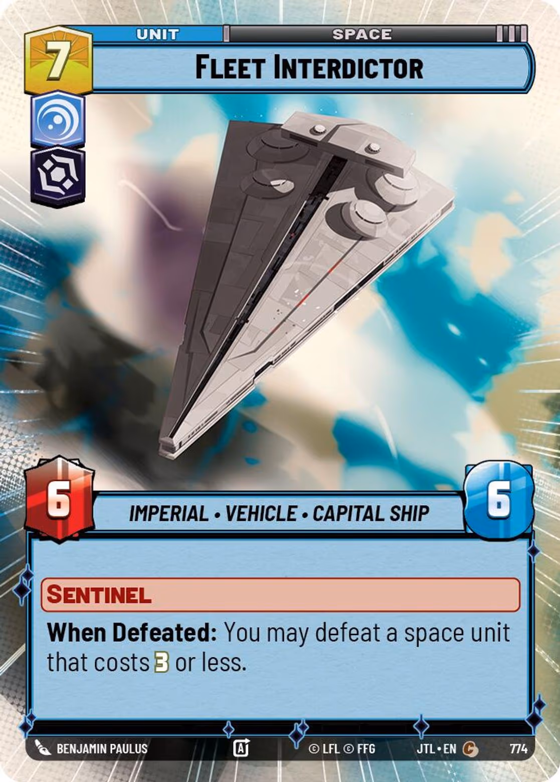 Fleet Interdictor JTL-774 Hyperspace Foil Star Wars Unlimited card