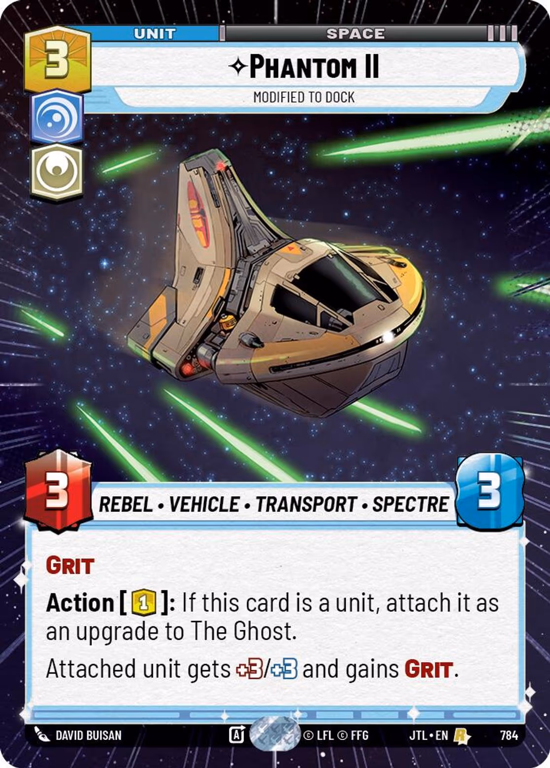 Phantom II - Modified to Dock JTL-784 Hyperspace Foil Star Wars Unlimited card