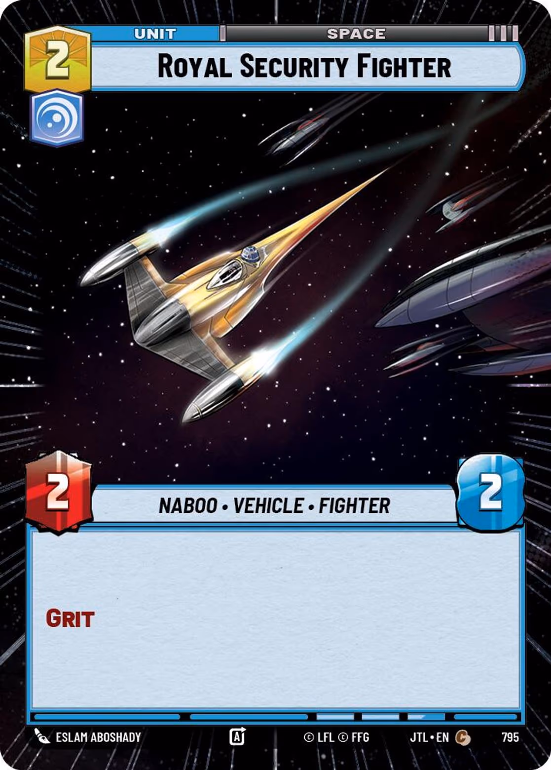 Royal Security Fighter JTL-795 Hyperspace Foil Star Wars Unlimited card