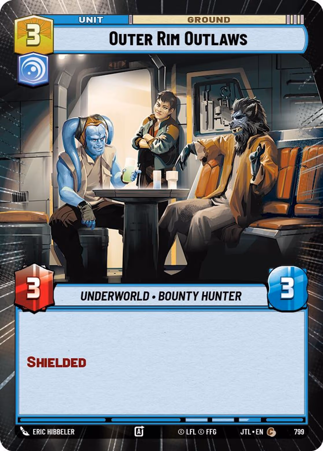 Outer Rim Outlaws JTL-799 Hyperspace Foil Star Wars Unlimited card