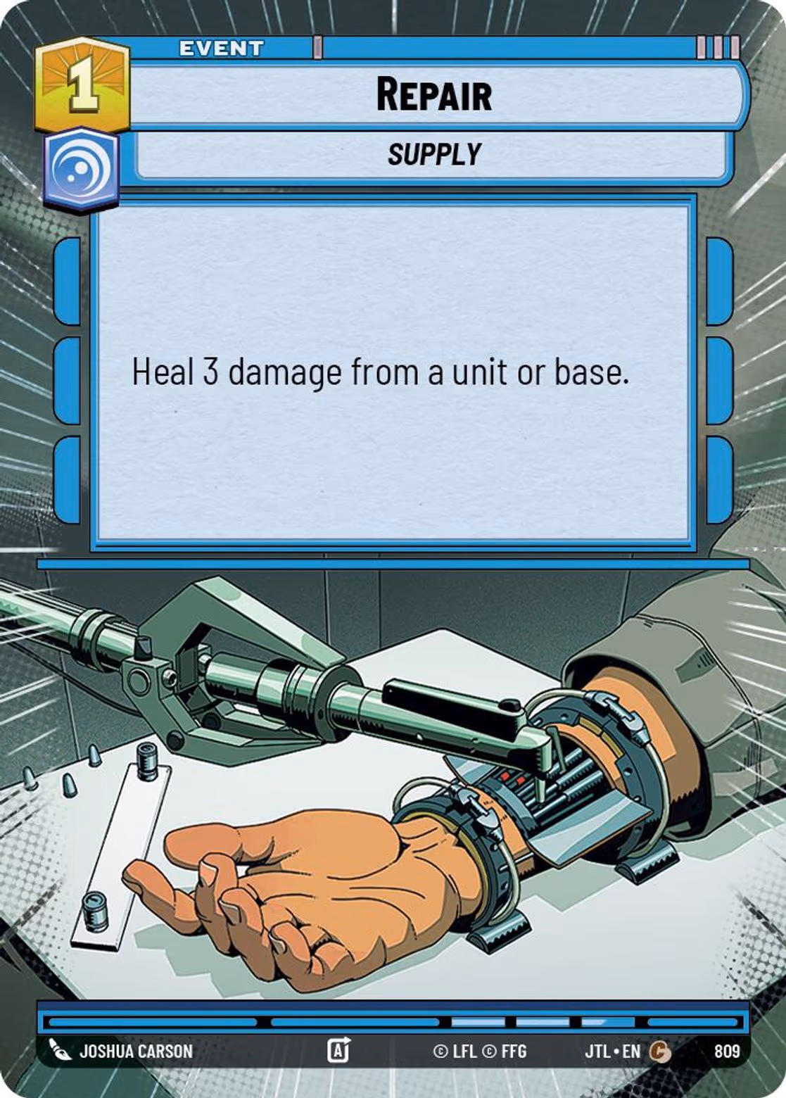 Repair JTL-809 Hyperspace Foil Star Wars Unlimited card
