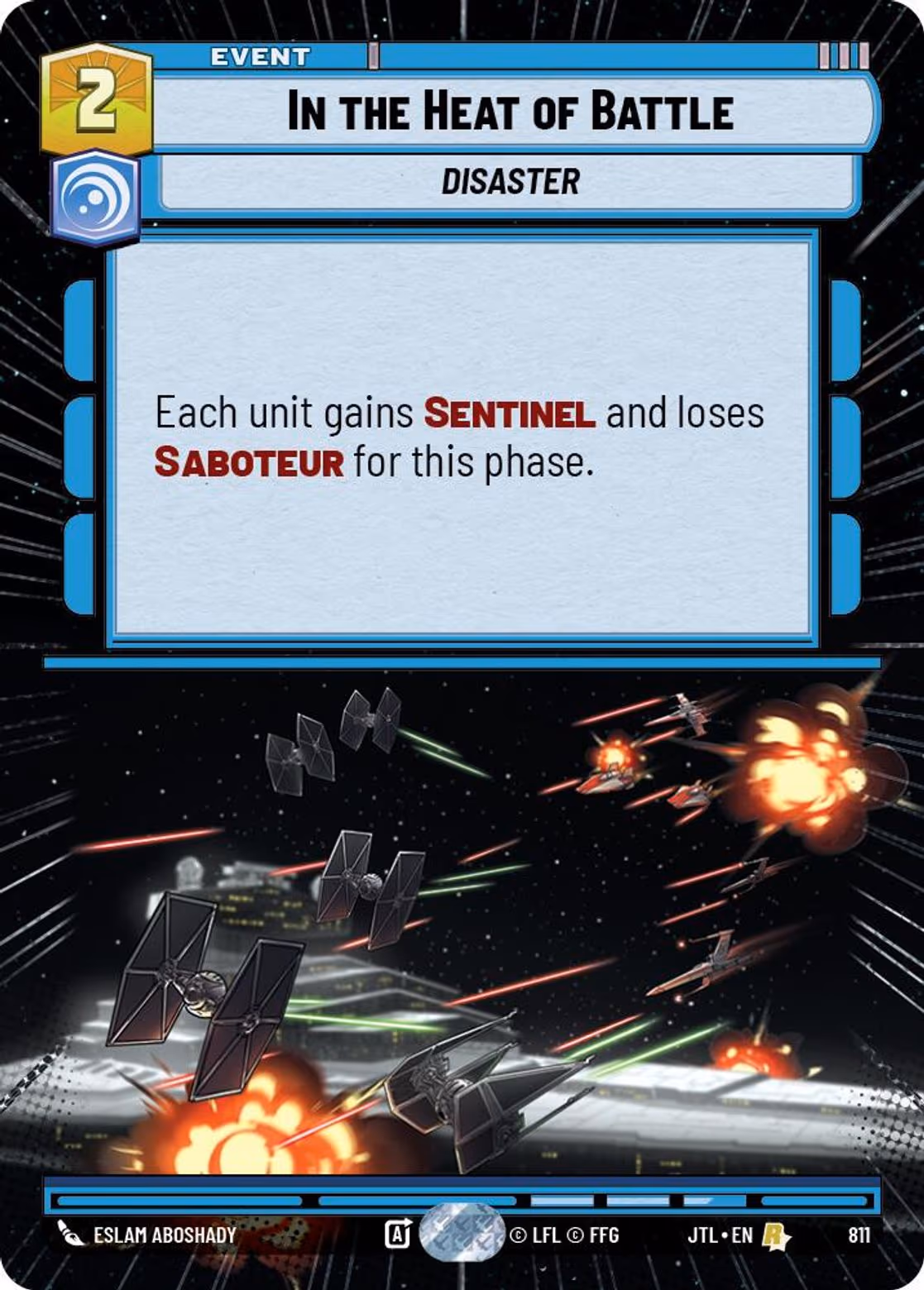 In the Heat of Battle JTL-811 Hyperspace Foil Star Wars Unlimited card