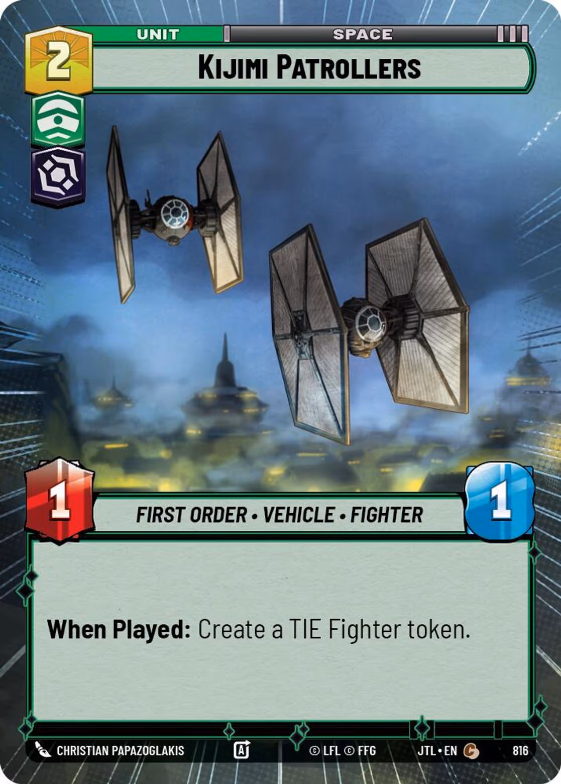Kijimi Patrollers JTL-816 Hyperspace Foil Star Wars Unlimited card