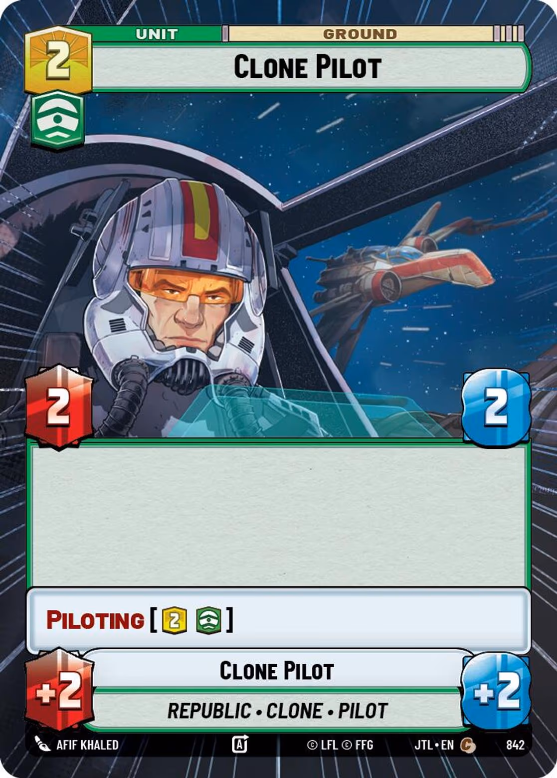 Clone Pilot JTL-842 Hyperspace Foil Star Wars Unlimited card