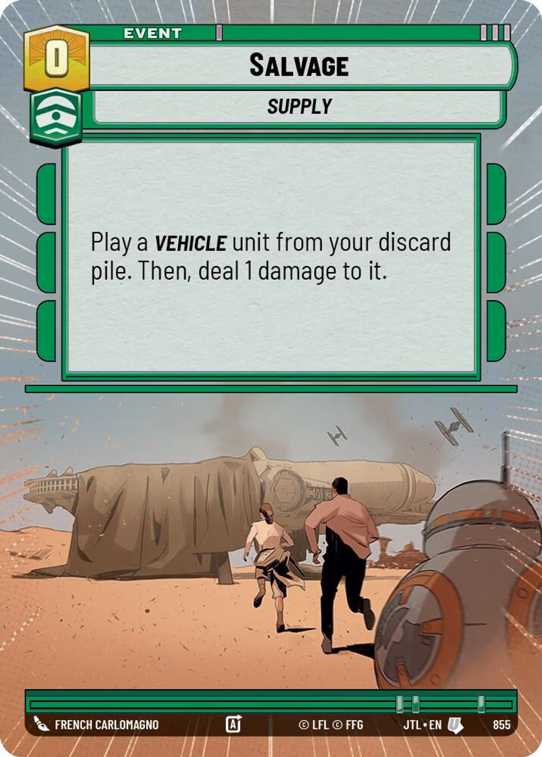 Salvage JTL-855 Hyperspace Foil Star Wars Unlimited card