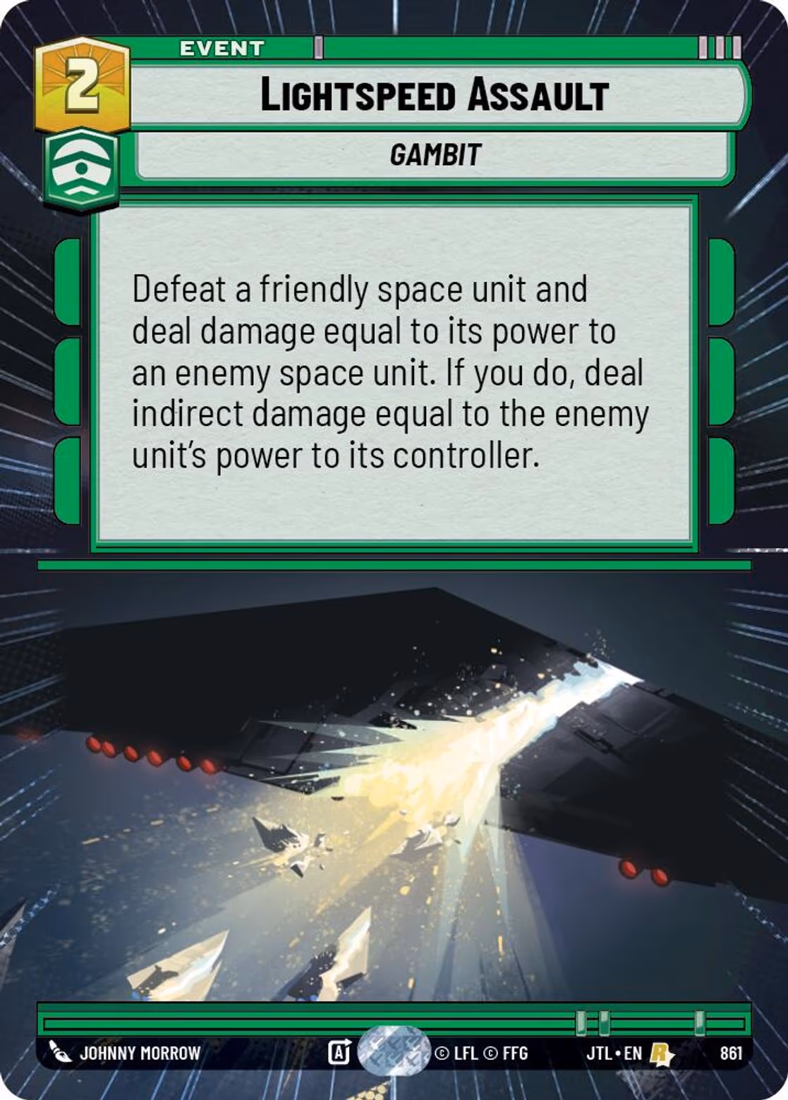 Lightspeed Assault JTL-861 Hyperspace Foil Star Wars Unlimited card