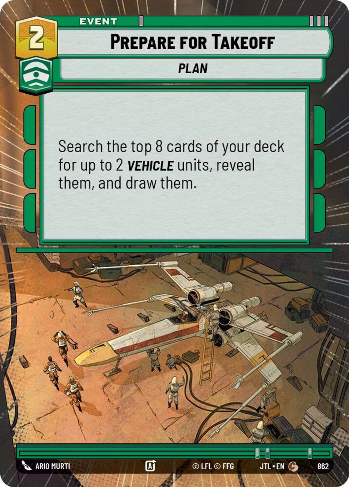 Prepare for Takeoff JTL-862 Hyperspace Foil Star Wars Unlimited card