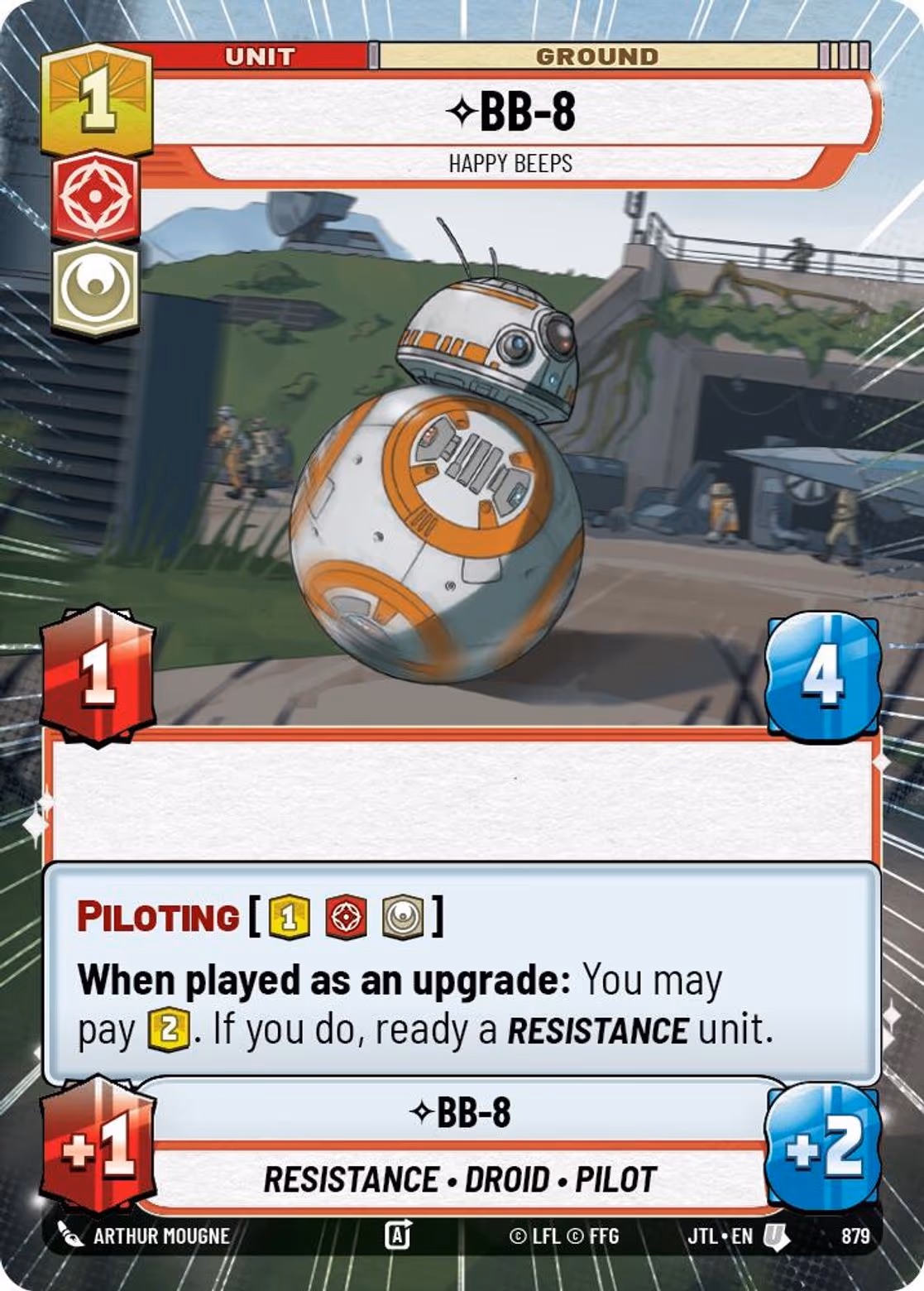 BB-8 - Happy Beeps JTL-879 Hyperspace Foil Star Wars Unlimited card
