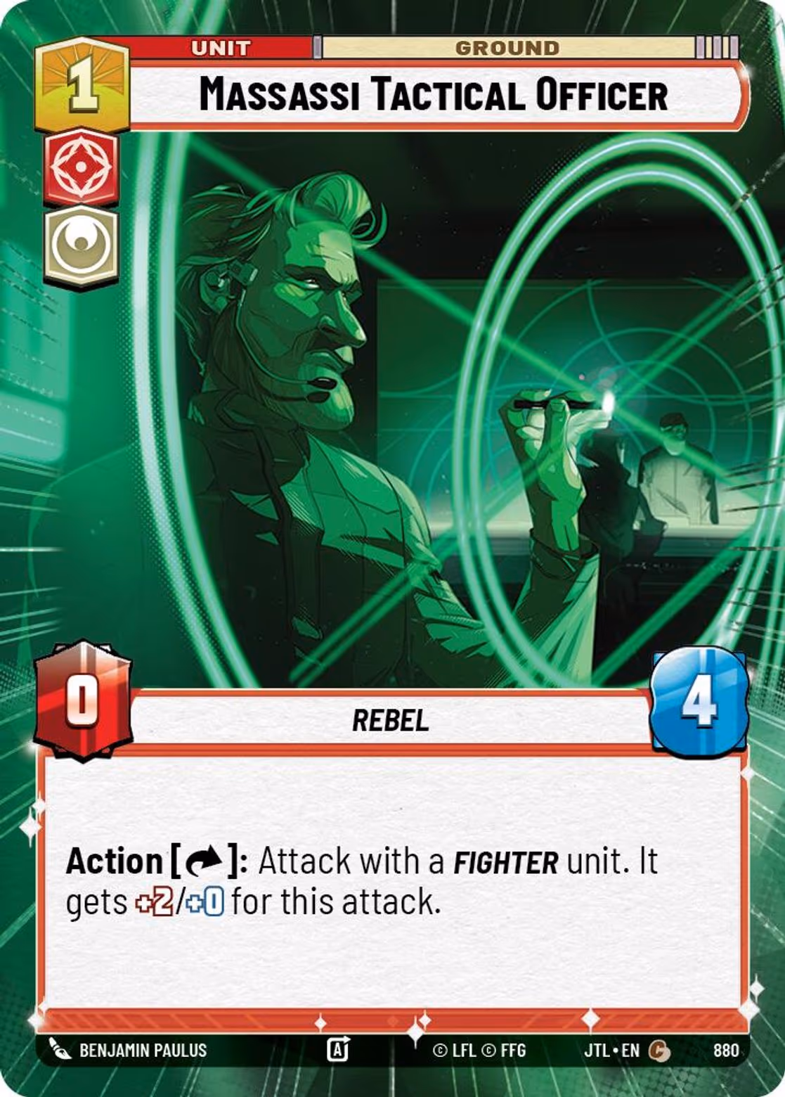 Massassi Tactical Officer JTL-880 Hyperspace Foil Star Wars Unlimited card