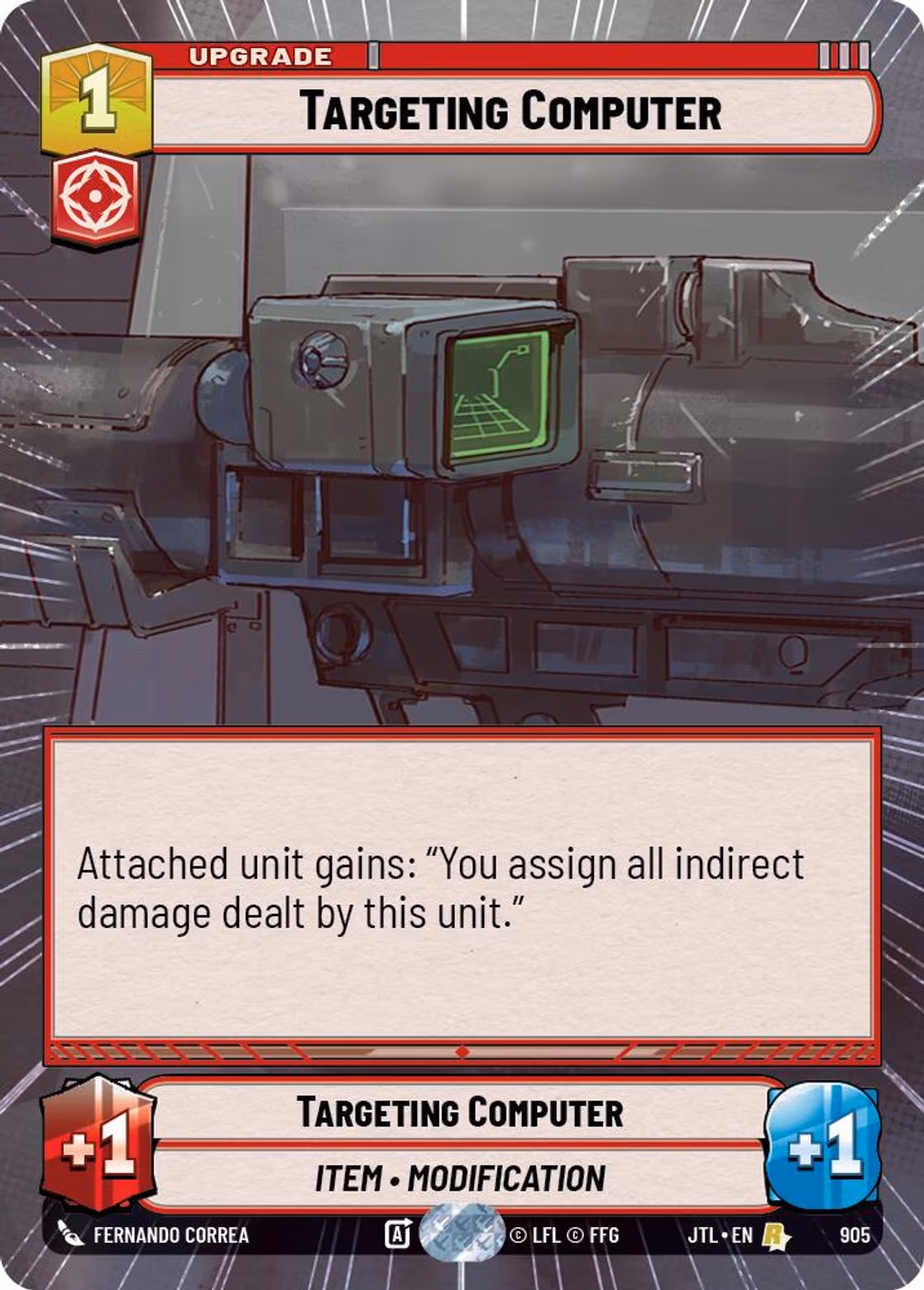 Targeting Computer JTL-905 Hyperspace Foil Star Wars Unlimited card