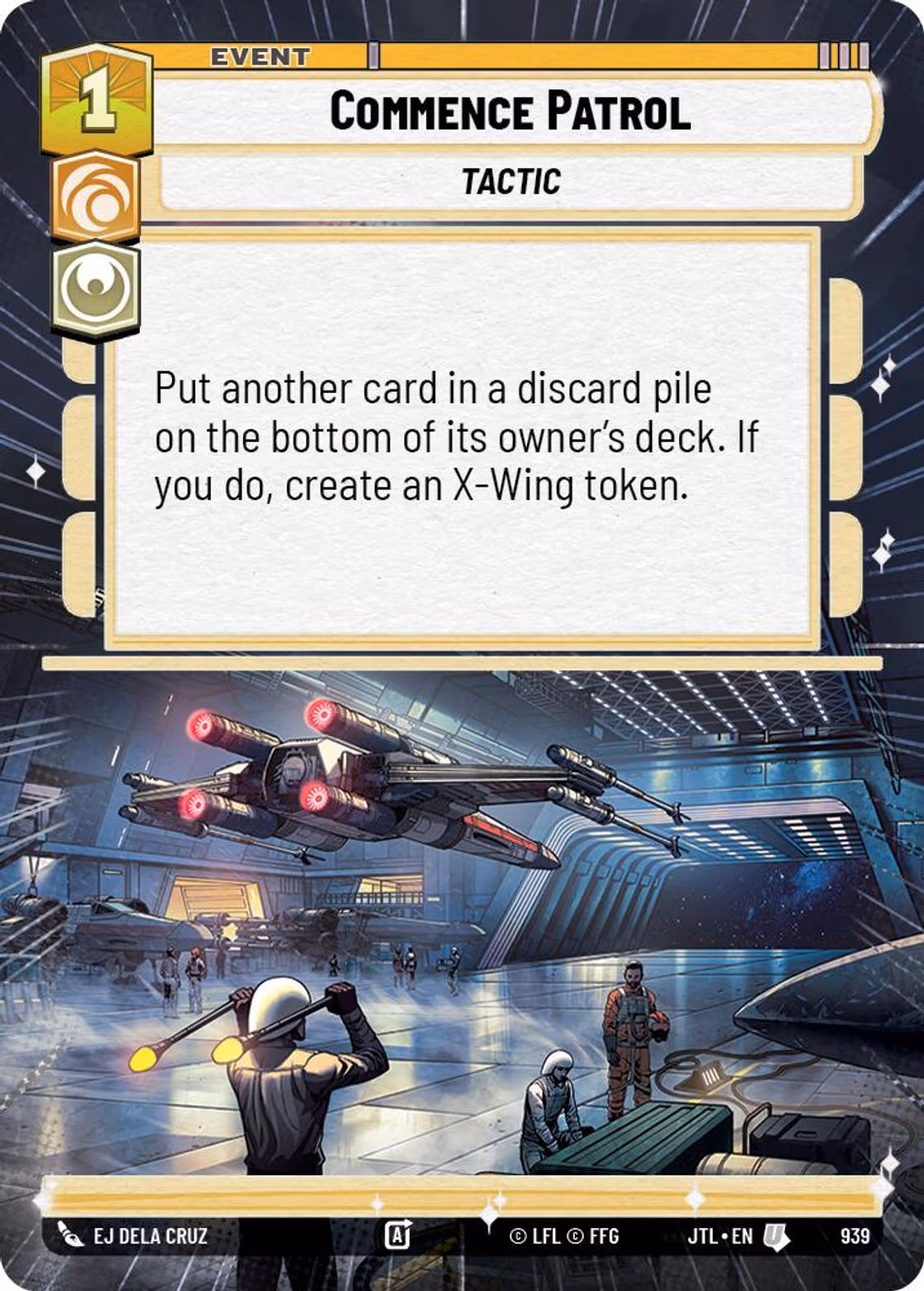 Commence Patrol JTL-939 Hyperspace Foil Star Wars Unlimited card